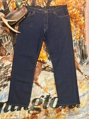 Wrangler Authentics Jeans Men’s 38x30 Dark Wash Classic Straight Fit Denim 100%